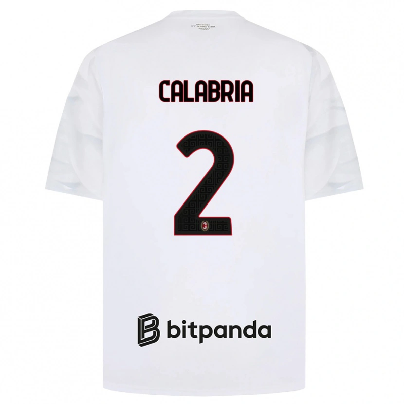 Danxen Homem Camisola Davide Calabria #2 Branco Vermelho Preto Alternativa 2026/27 Camisa Brasil
