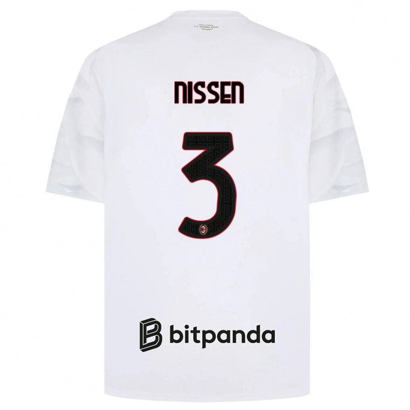 Danxen Homem Camisola Fredrik Nissen #3 Branco Vermelho Preto Alternativa 2026/27 Camisa Brasil