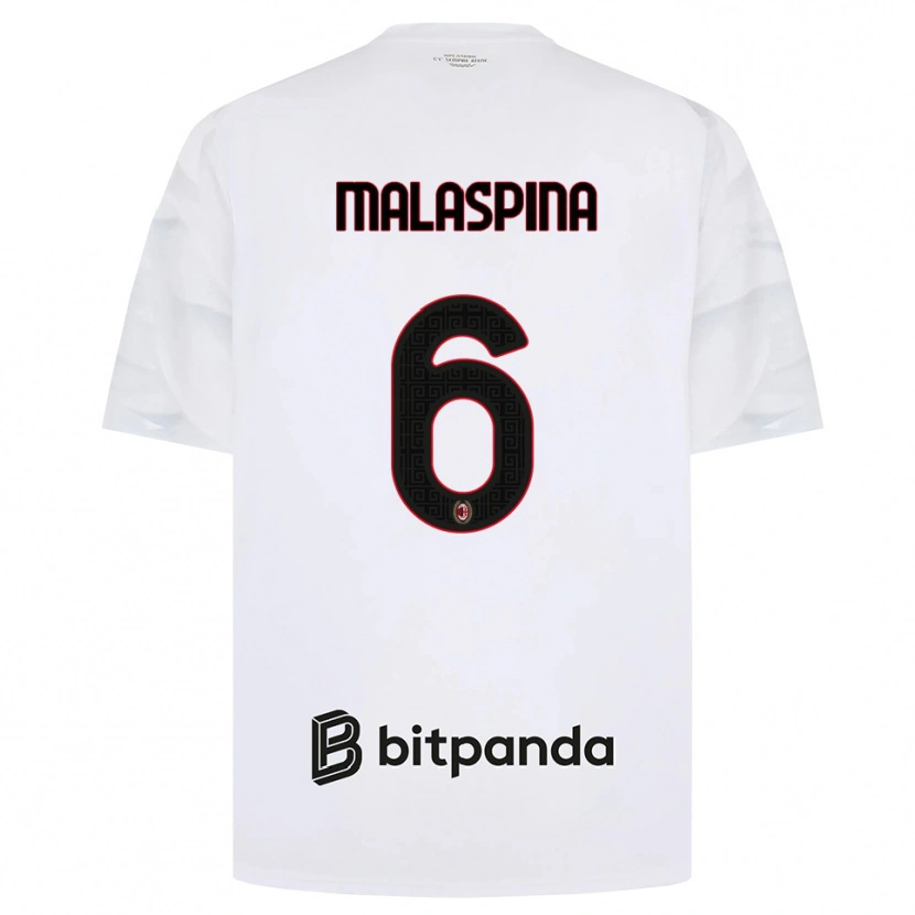 Danxen Homem Camisola Mattia Malaspina #6 Branco Vermelho Preto Alternativa 2026/27 Camisa Brasil