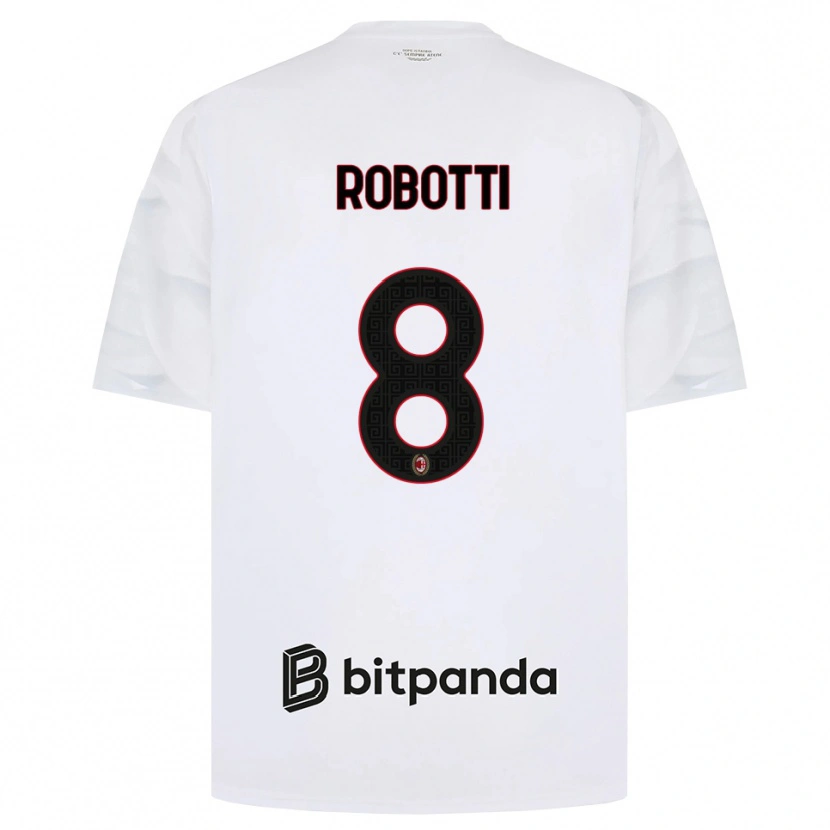 Danxen Homem Camisola Giovanni Robotti #8 Branco Vermelho Preto Alternativa 2026/27 Camisa Brasil