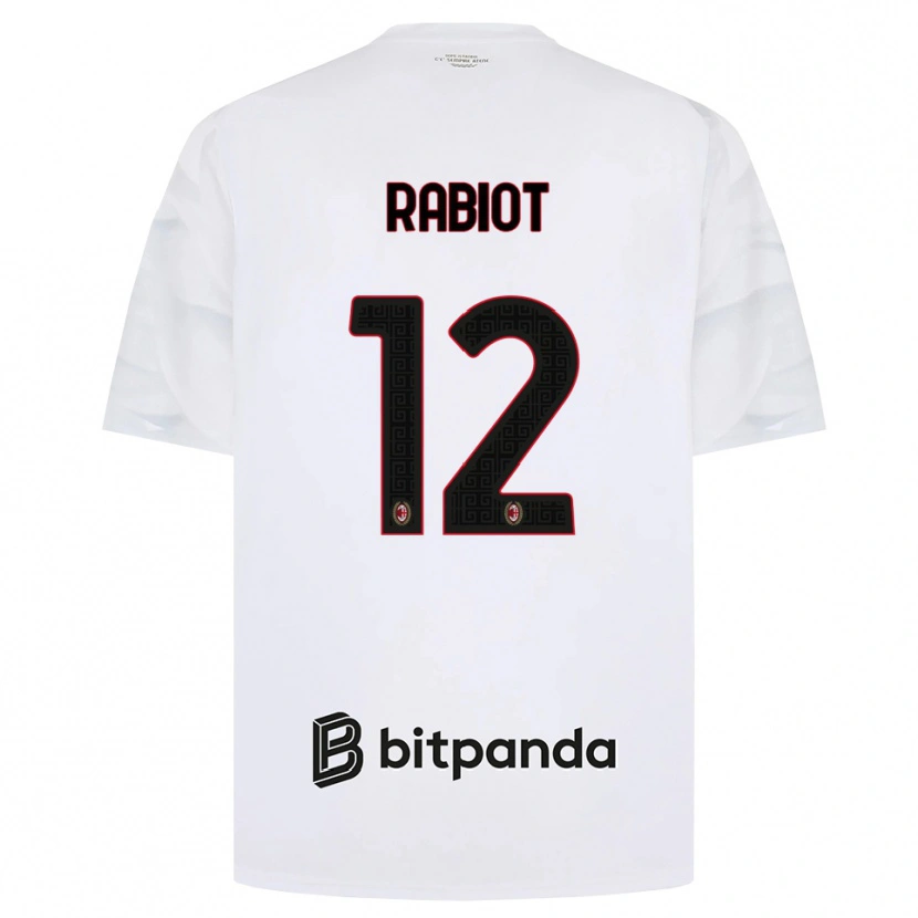 Danxen Homem Camisola Adrien Rabiot #12 Branco Vermelho Preto Alternativa 2026/27 Camisa Brasil