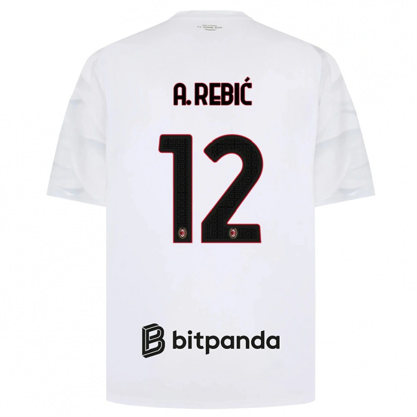 Danxen Homem Camisola Ante Rebic #12 Branco Vermelho Preto Alternativa 2026/27 Camisa Brasil