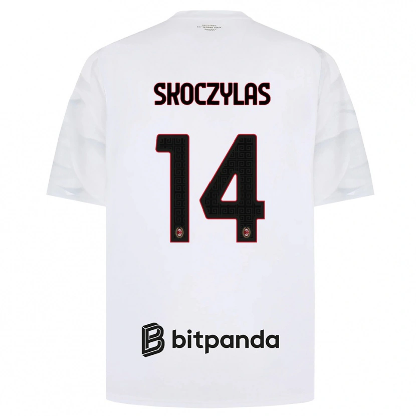 Danxen Homem Camisola Mateusz Skoczylas #14 Branco Vermelho Preto Alternativa 2026/27 Camisa Brasil