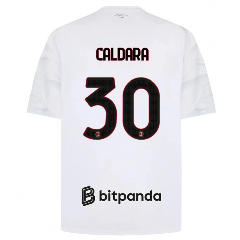 Danxen Homem Camisola Mattia Caldara #30 Branco Vermelho Preto Alternativa 2026/27 Camisa Brasil
