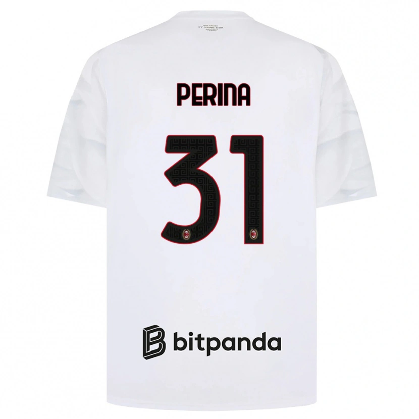 Danxen Homem Camisola Gioele Perina #31 Branco Vermelho Preto Alternativa 2026/27 Camisa Brasil