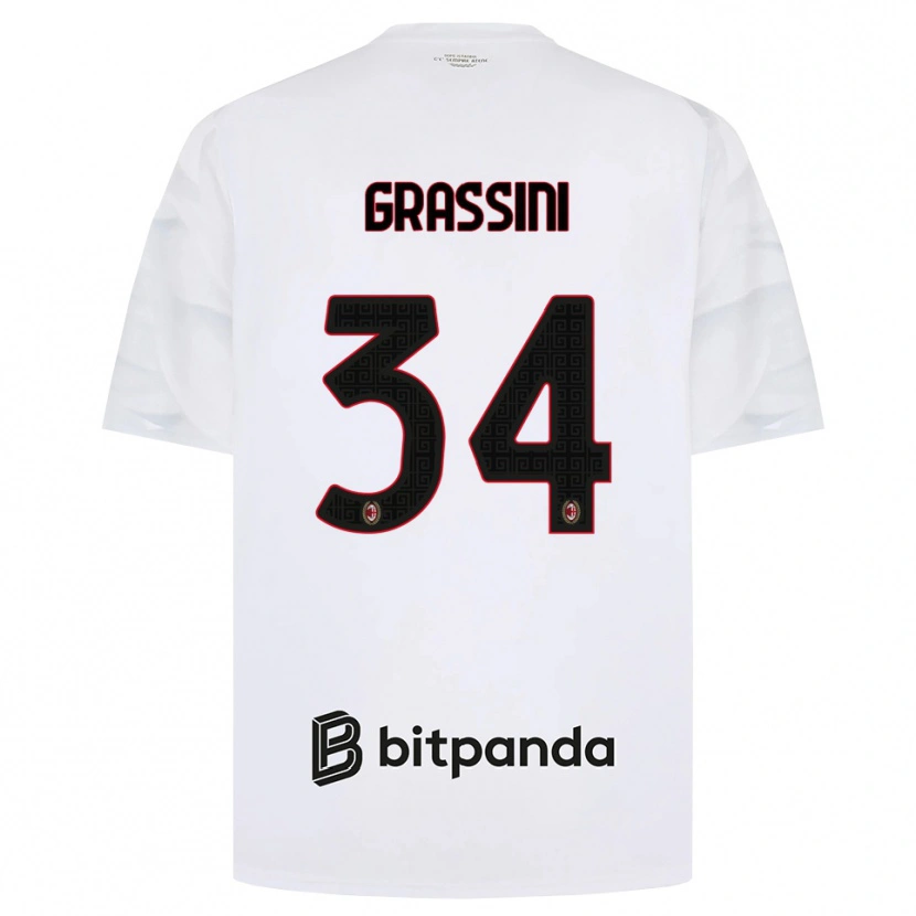 Danxen Homem Camisola Riccardo Grassini #34 Branco Vermelho Preto Alternativa 2026/27 Camisa Brasil