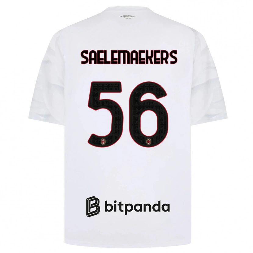 Danxen Homem Camisola Alexis Saelemaekers #56 Branco Vermelho Preto Alternativa 2026/27 Camisa Brasil