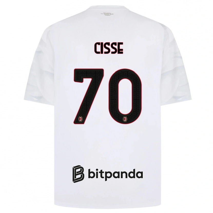 Danxen Homem Camisola Alphadjo Cissè #70 Branco Vermelho Preto Alternativa 2026/27 Camisa Brasil