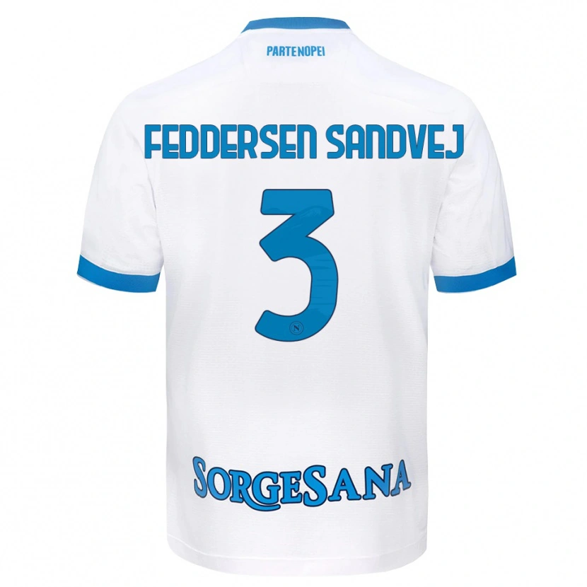 Danxen Homem Camisola Cecilie Feddersen Sandvej #3 Azul Celeste Branco Alternativa 2026/27 Camisa Brasil