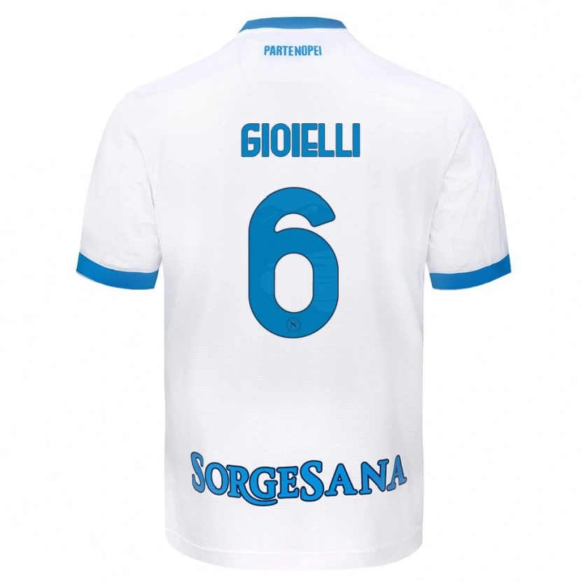 Danxen Homem Camisola Francesco Pio Gioielli #6 Azul Celeste Branco Alternativa 2026/27 Camisa Brasil