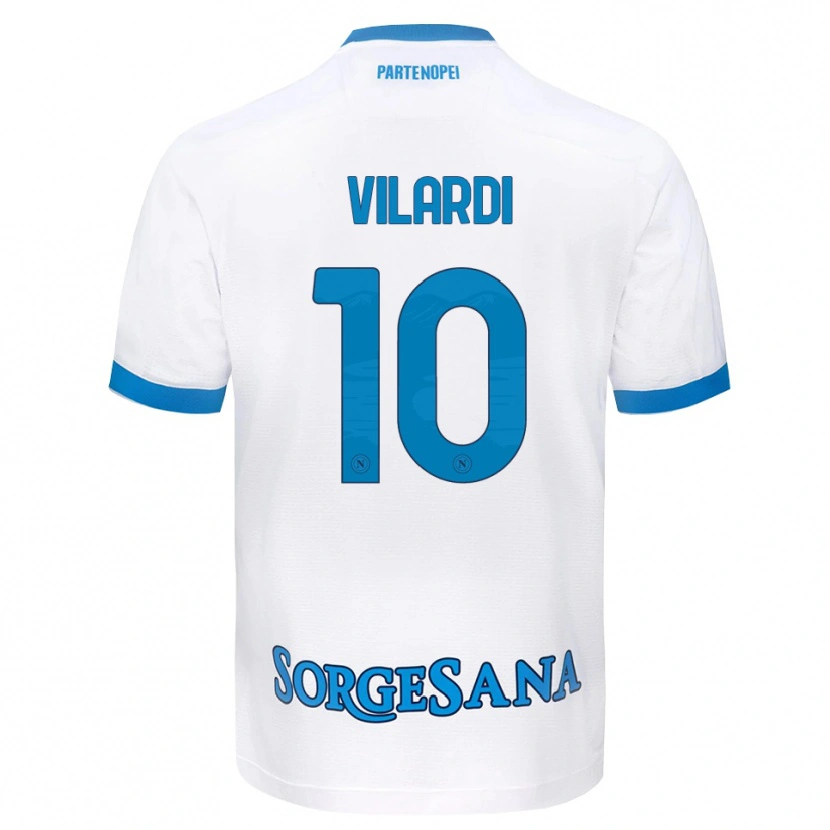 Danxen Homem Camisola Mario Vilardi #10 Azul Celeste Branco Alternativa 2026/27 Camisa Brasil