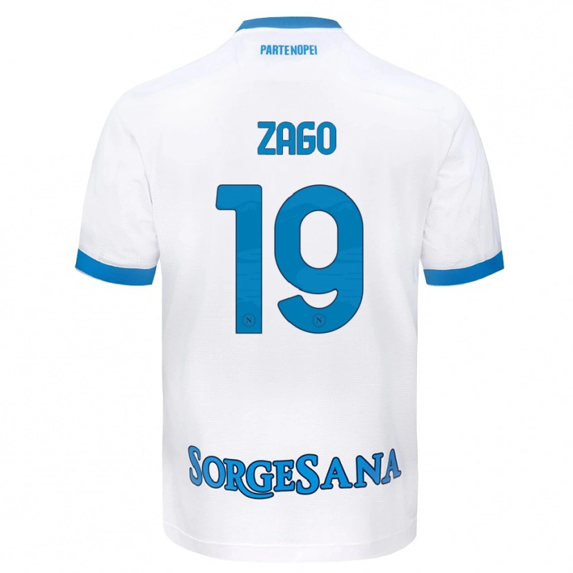 Danxen Homem Camisola Gabriele Zago #19 Azul Celeste Branco Alternativa 2026/27 Camisa Brasil