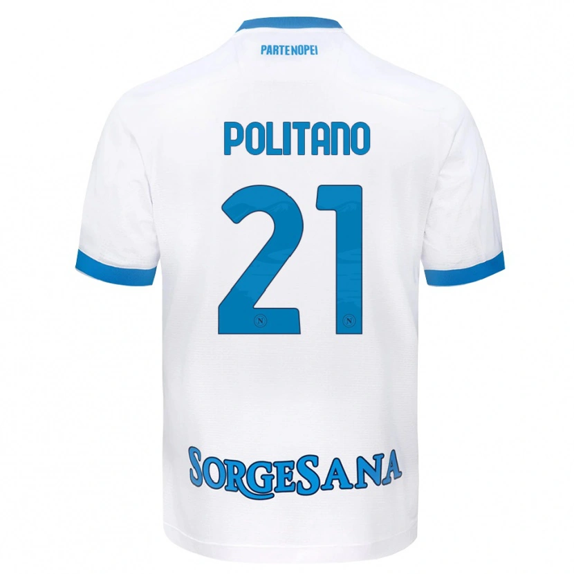 Danxen Homem Camisola Matteo Politano #21 Azul Celeste Branco Alternativa 2026/27 Camisa Brasil