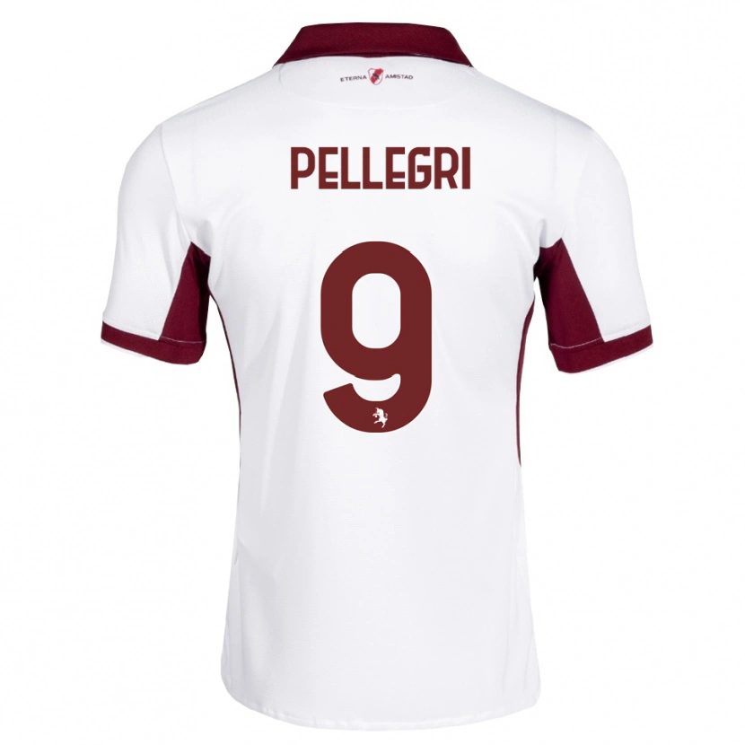 Danxen Homem Camisola Pietro Pellegri #9 Bordô Branco Vermelho Alternativa 2026/27 Camisa Brasil