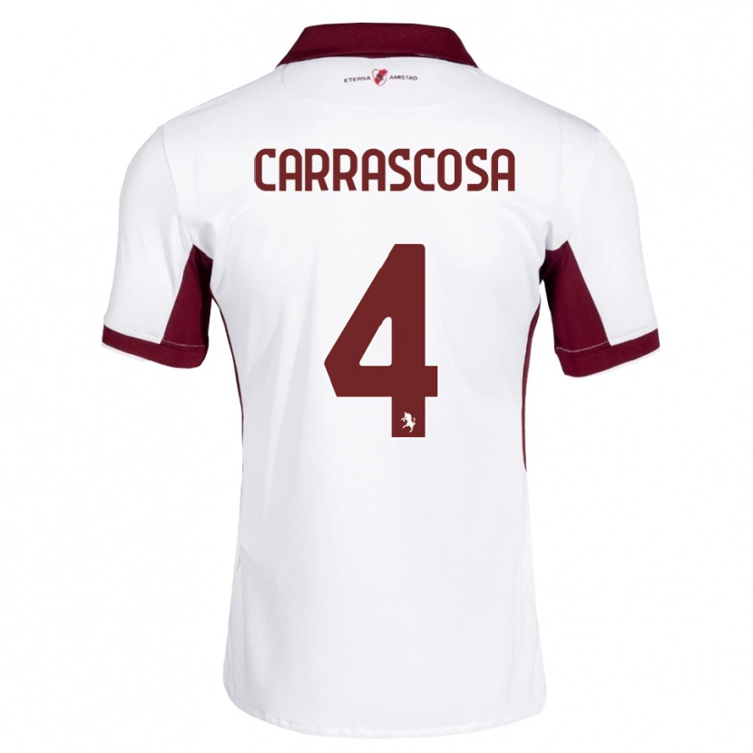 Danxen Homem Camisola Manuel Carrascosa #4 Bordô Branco Vermelho Alternativa 2026/27 Camisa Brasil