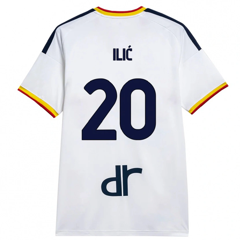 Danxen Homem Camisola Ivan Ilić #20 Branco Amarelo Vermelho Alternativa 2026/27 Camisa Brasil