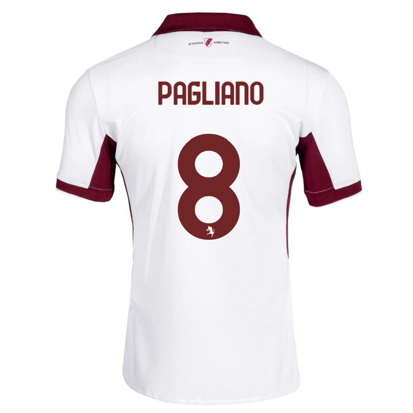 Danxen Homem Camisola Nicolò Pagliano #8 Bordô Branco Vermelho Alternativa 2026/27 Camisa Brasil