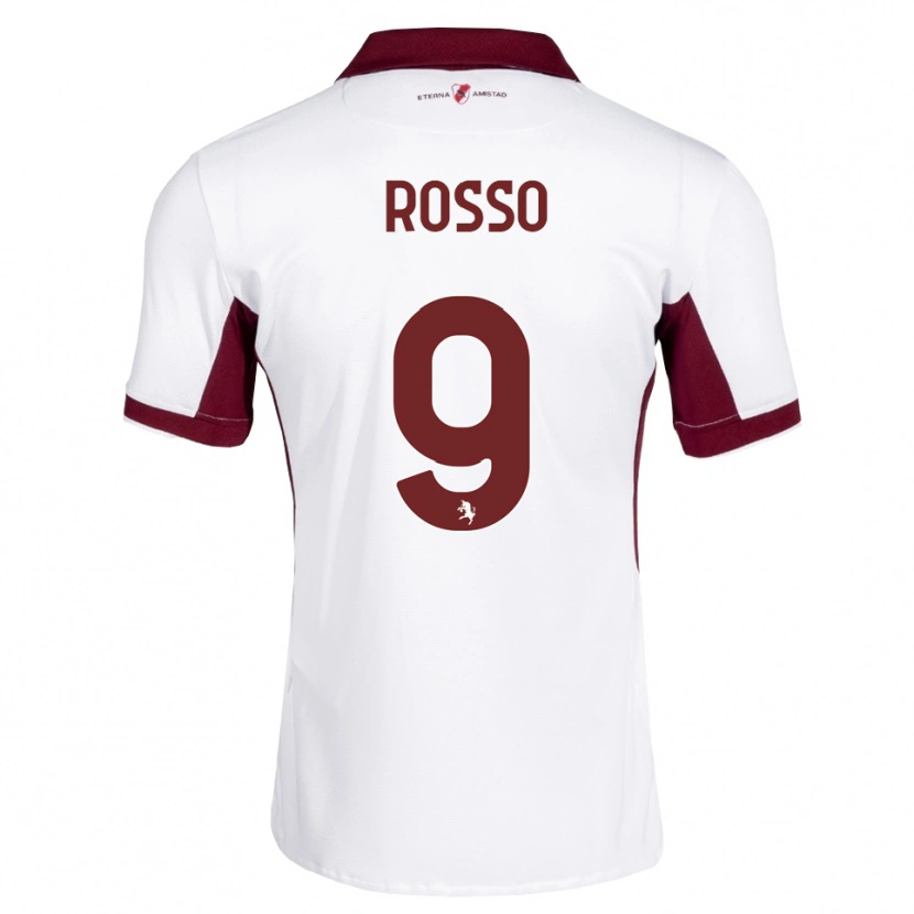 Danxen Homem Camisola Eleonora Rosso #9 Bordô Branco Vermelho Alternativa 2026/27 Camisa Brasil