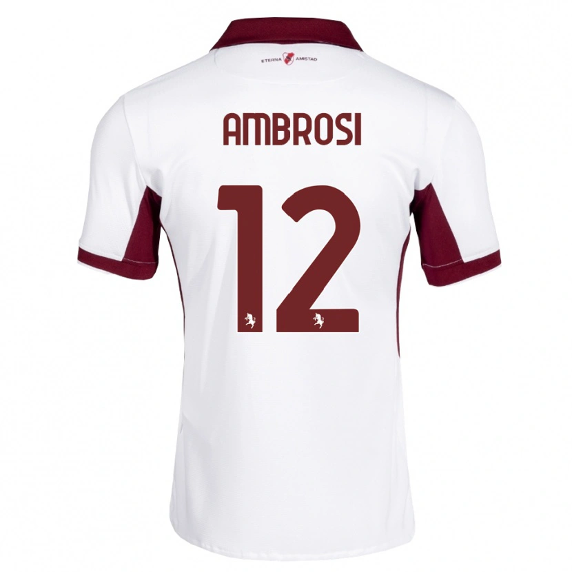 Danxen Homem Camisola Martina Ambrosi #12 Bordô Branco Vermelho Alternativa 2026/27 Camisa Brasil