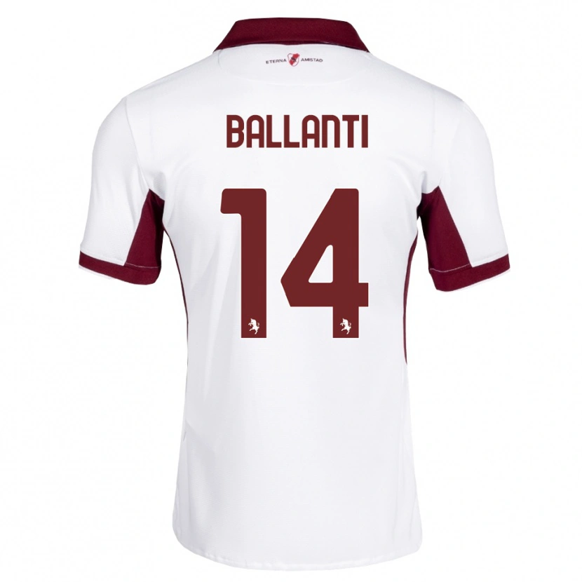 Danxen Homem Camisola Andrea Ballanti #14 Bordô Branco Vermelho Alternativa 2026/27 Camisa Brasil