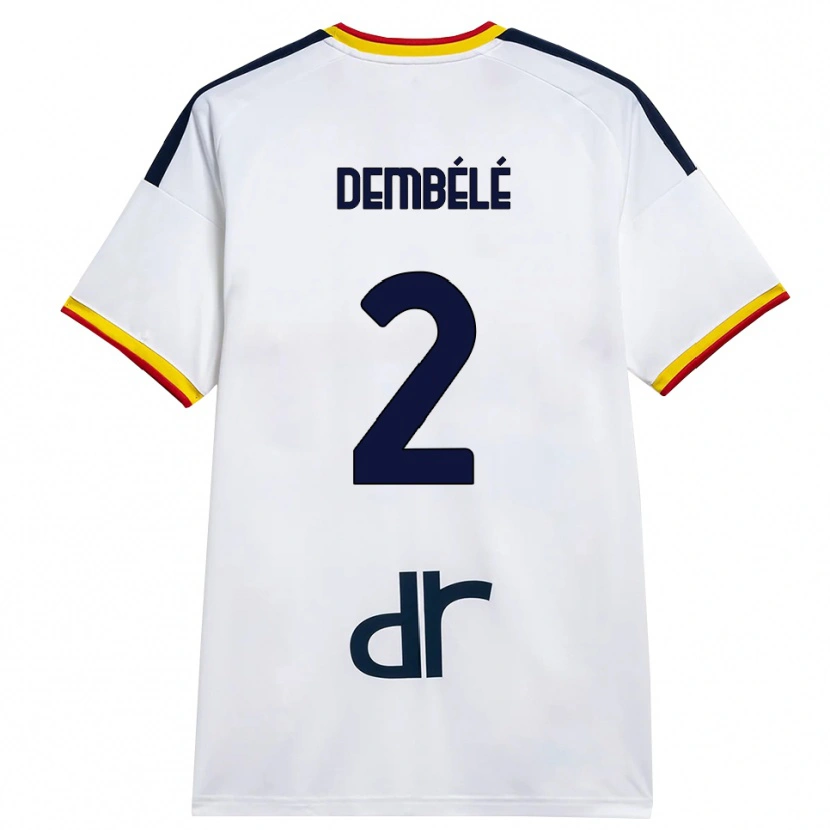 Danxen Homem Camisola Ali Dembélé #2 Branco Amarelo Vermelho Alternativa 2026/27 Camisa Brasil