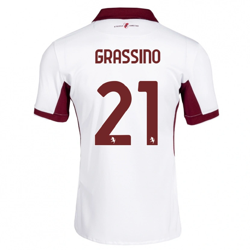 Danxen Homem Camisola Giulia Grassino #21 Bordô Branco Vermelho Alternativa 2026/27 Camisa Brasil