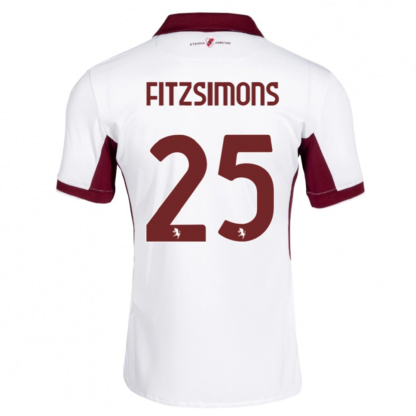 Danxen Homem Camisola Luke Fitzsimons #25 Bordô Branco Vermelho Alternativa 2026/27 Camisa Brasil