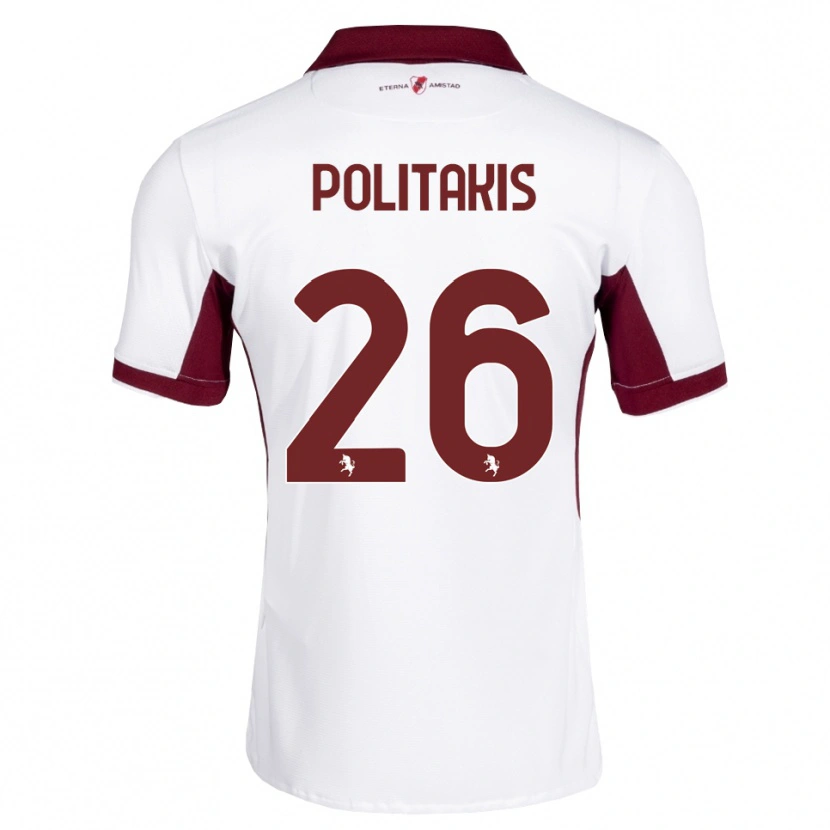 Danxen Homem Camisola Grigorios Politakis #26 Bordô Branco Vermelho Alternativa 2026/27 Camisa Brasil