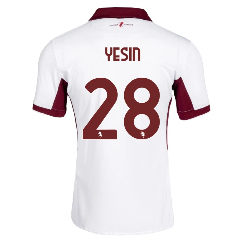 Danxen Homem Camisola Demyan Yesin #28 Bordô Branco Vermelho Alternativa 2026/27 Camisa Brasil