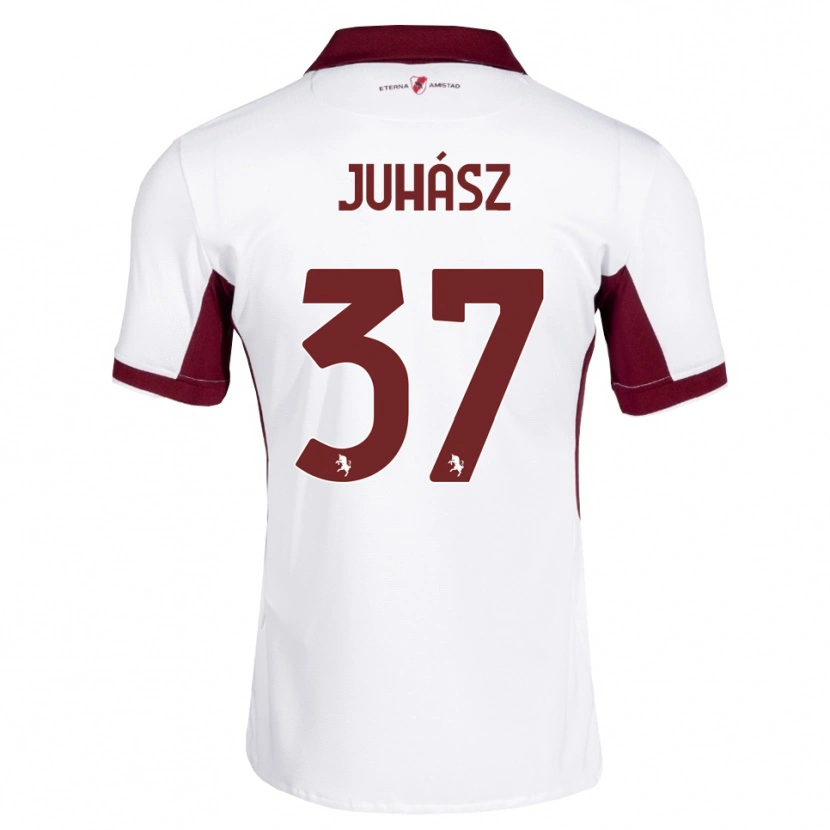 Danxen Homem Camisola Martin Juhász #37 Bordô Branco Vermelho Alternativa 2026/27 Camisa Brasil