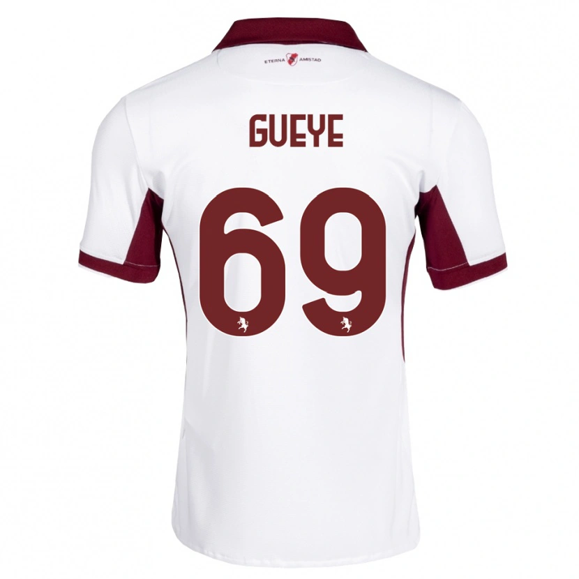 Danxen Homem Camisola Ousmane Gueye #69 Bordô Branco Vermelho Alternativa 2026/27 Camisa Brasil