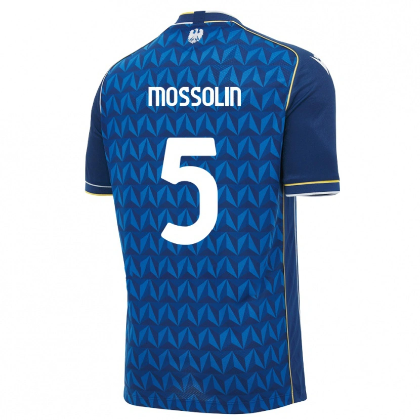 Danxen Homem Camisola Lorenzo Mossolin #5 Azul Real Branco Azul Alternativa 2026/27 Camisa Brasil