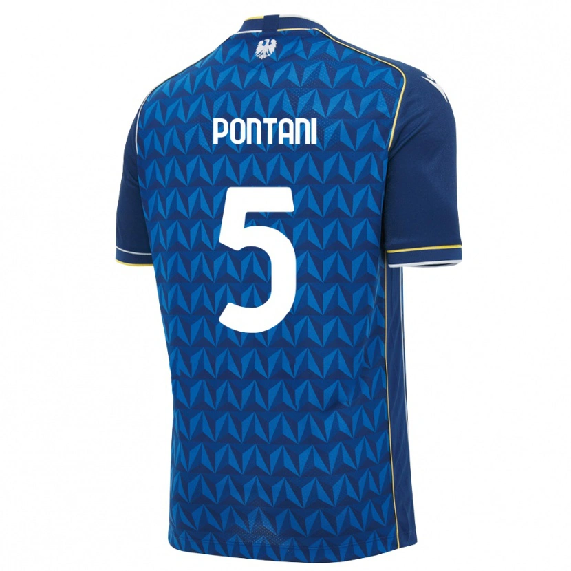 Danxen Homem Camisola Leonardo Pontani #5 Azul Real Branco Azul Alternativa 2026/27 Camisa Brasil