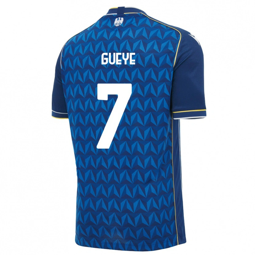 Danxen Homem Camisola Idrissa Gueye #7 Azul Real Branco Azul Alternativa 2026/27 Camisa Brasil
