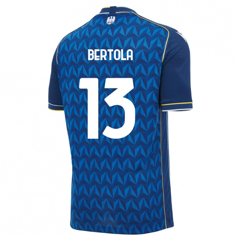 Danxen Homem Camisola Nicolò Bertola #13 Azul Real Branco Azul Alternativa 2026/27 Camisa Brasil