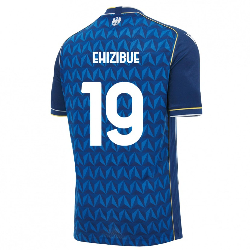Danxen Homem Camisola Kingsley Ehizibue #19 Azul Real Branco Azul Alternativa 2026/27 Camisa Brasil