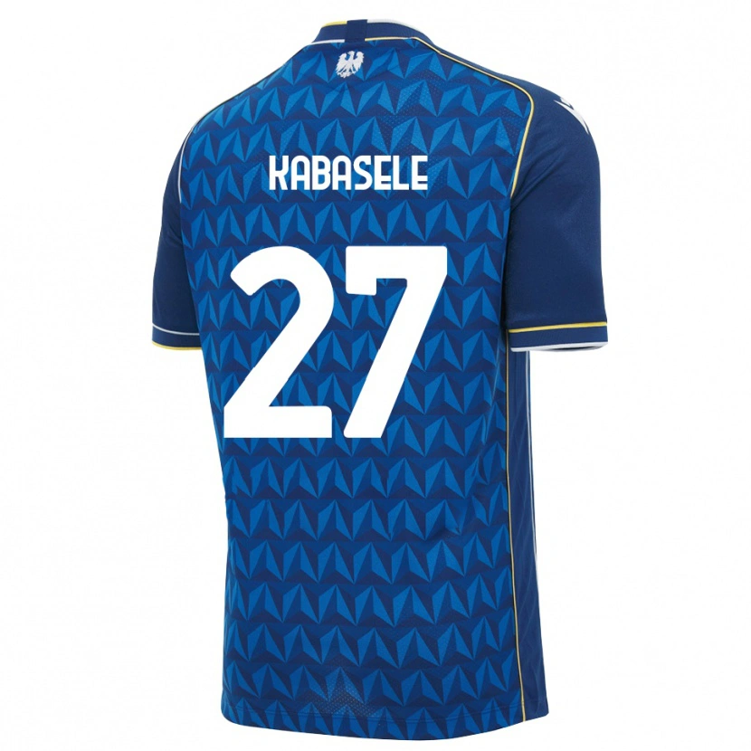 Danxen Homem Camisola Christian Kabasele #27 Azul Real Branco Azul Alternativa 2026/27 Camisa Brasil