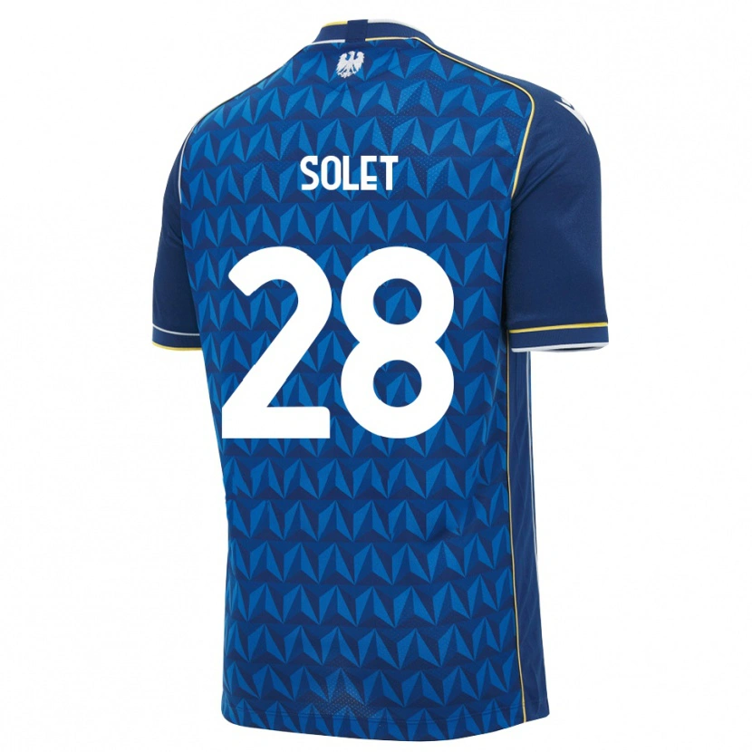 Danxen Homem Camisola Oumar Solet #28 Azul Real Branco Azul Alternativa 2026/27 Camisa Brasil