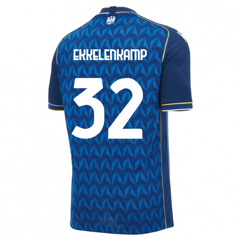 Danxen Homem Camisola Jurgen Ekkelenkamp #32 Azul Real Branco Azul Alternativa 2026/27 Camisa Brasil