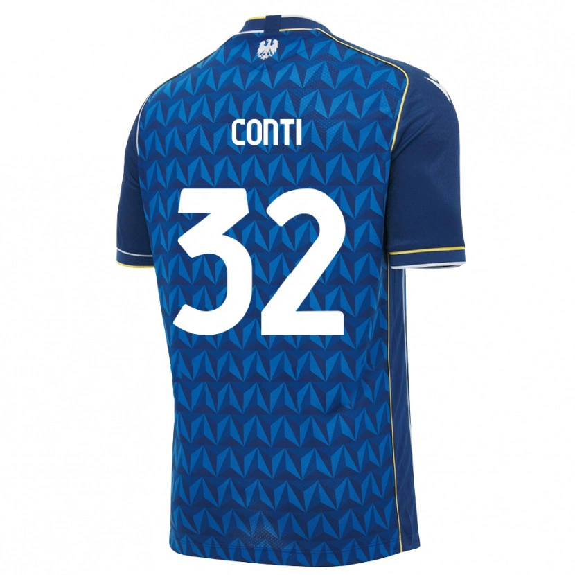 Danxen Homem Camisola Manuel Conti #32 Azul Real Branco Azul Alternativa 2026/27 Camisa Brasil