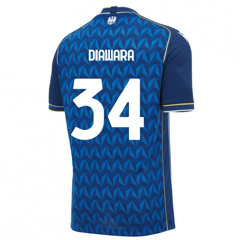Danxen Homem Camisola Sekou Diawara #34 Azul Real Branco Azul Alternativa 2026/27 Camisa Brasil