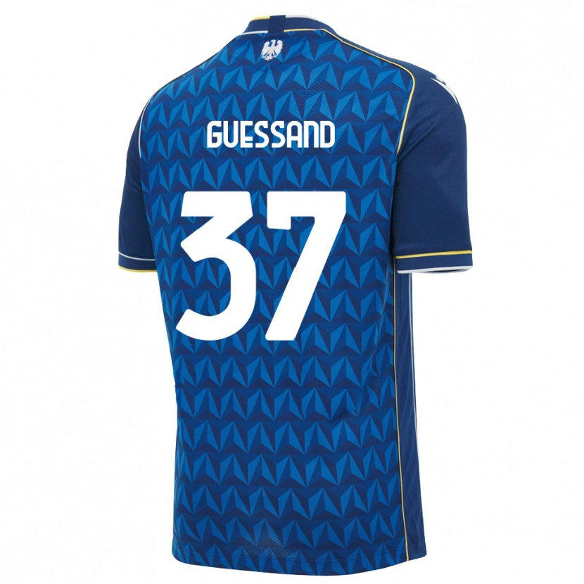 Danxen Homem Camisola Axel Guessand #37 Azul Real Branco Azul Alternativa 2026/27 Camisa Brasil