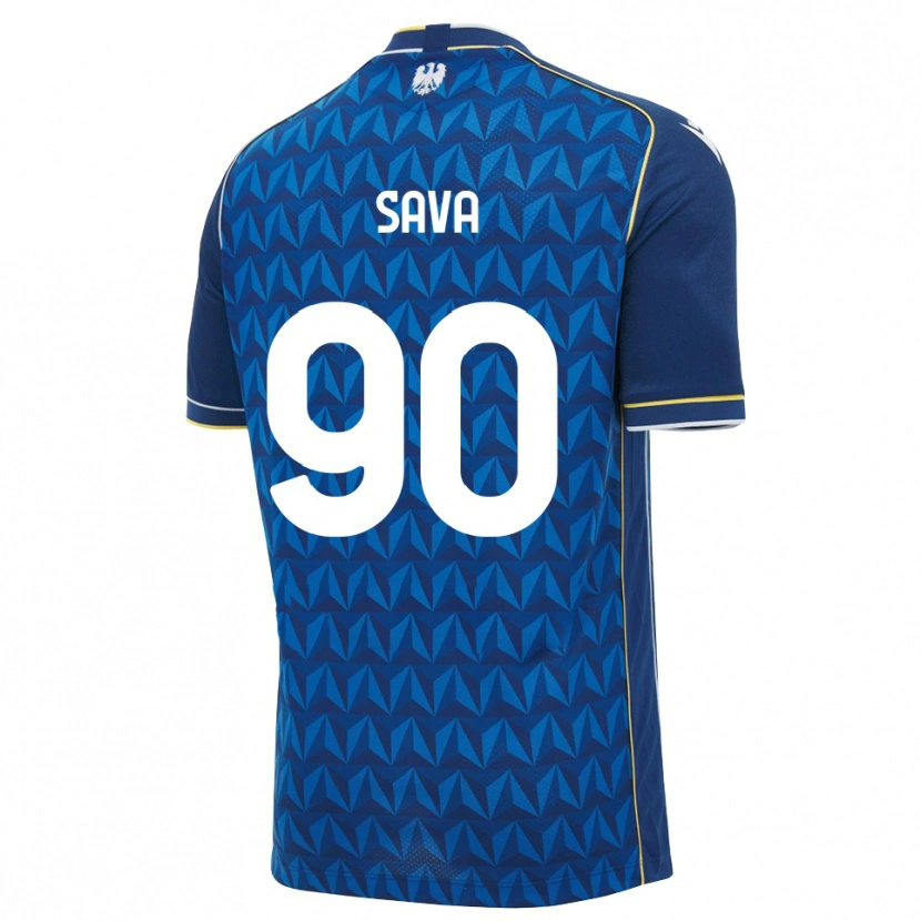 Danxen Homem Camisola Răzvan Sava #90 Azul Real Branco Azul Alternativa 2026/27 Camisa Brasil