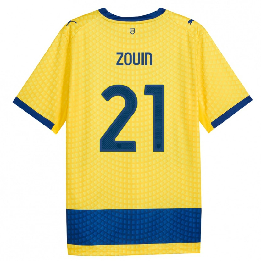 Danxen Homem Camisola Aymen Zouin #21 Amarelo Azul Preto Alternativa 2026/27 Camisa Brasil