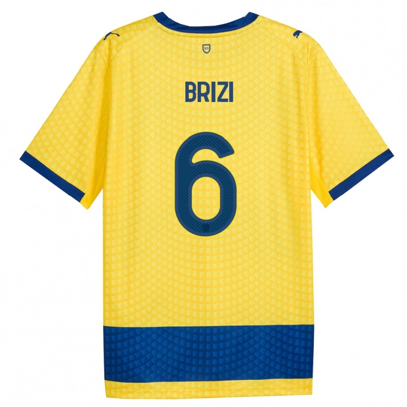 Danxen Homem Camisola Andrea Brizi #6 Amarelo Azul Preto Alternativa 2026/27 Camisa Brasil