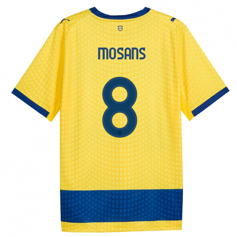 Danxen Homem Camisola Kristaps Mosans #8 Amarelo Azul Preto Alternativa 2026/27 Camisa Brasil