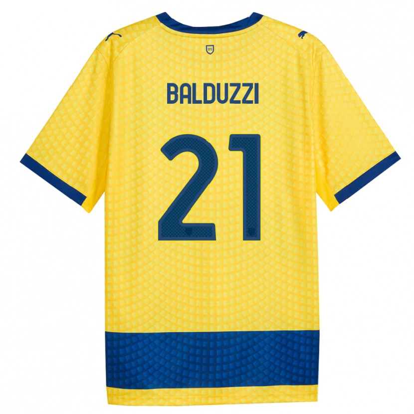 Danxen Homem Camisola Davide Balduzzi #21 Amarelo Azul Preto Alternativa 2026/27 Camisa Brasil