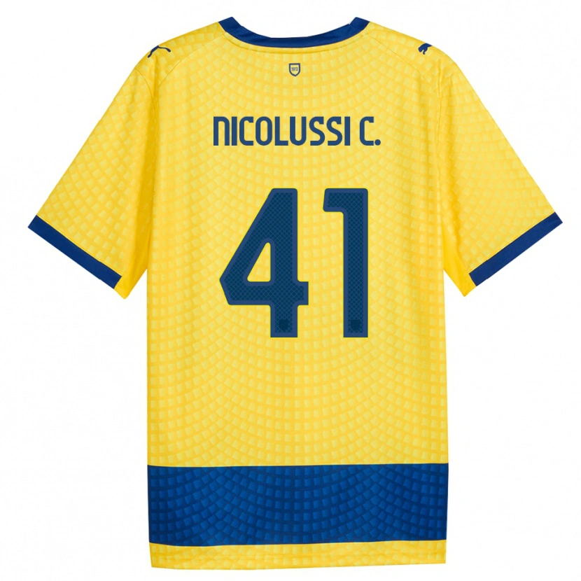 Danxen Homem Camisola Hans Nicolussi Caviglia #41 Amarelo Azul Preto Alternativa 2026/27 Camisa Brasil