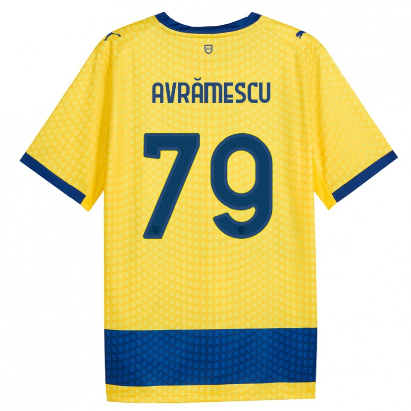 Danxen Homem Camisola Ianis Avrămescu #79 Amarelo Azul Preto Alternativa 2026/27 Camisa Brasil