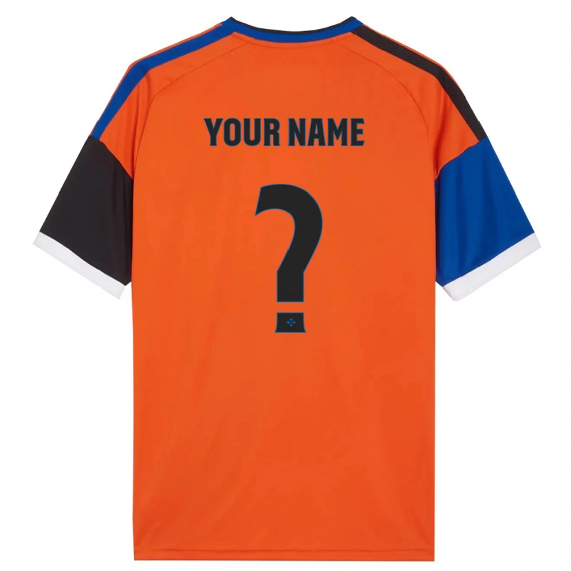 Danxen Homem Camisola Seu Nome #0 Laranja Azul Preto Branco Alternativa 2026/27 Camisa Brasil